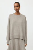 SOFT GOAT Boyfriend Crewneck in Greige