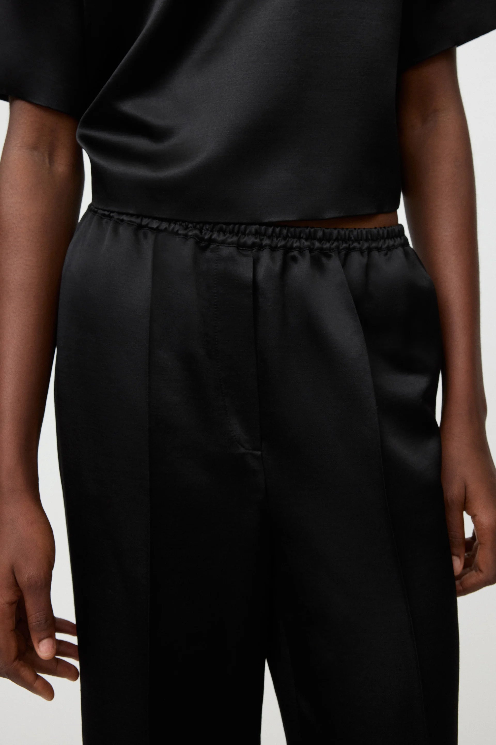 SOFT GOAT Silk Pants in Black