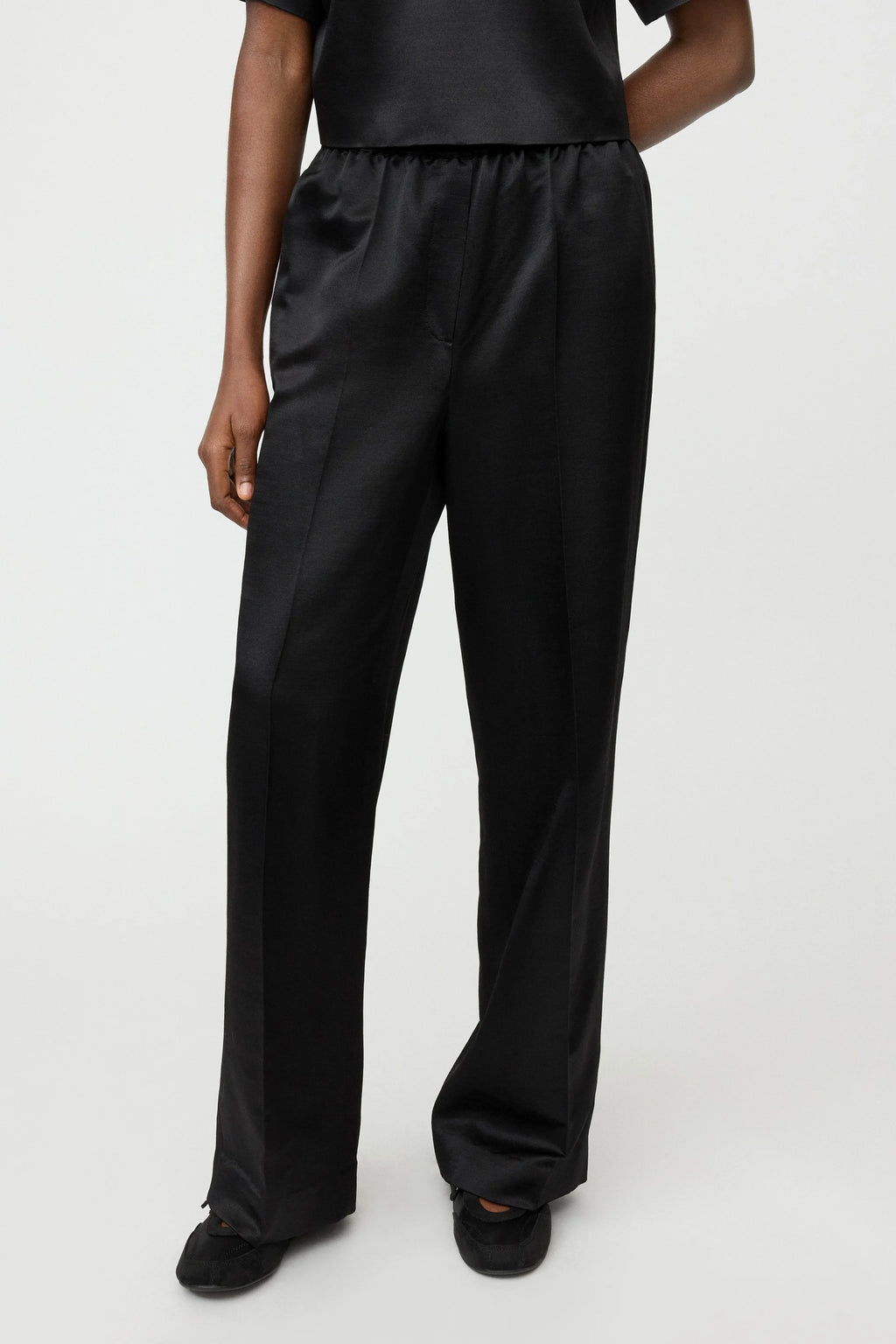 SOFT GOAT Silk Pants in Black