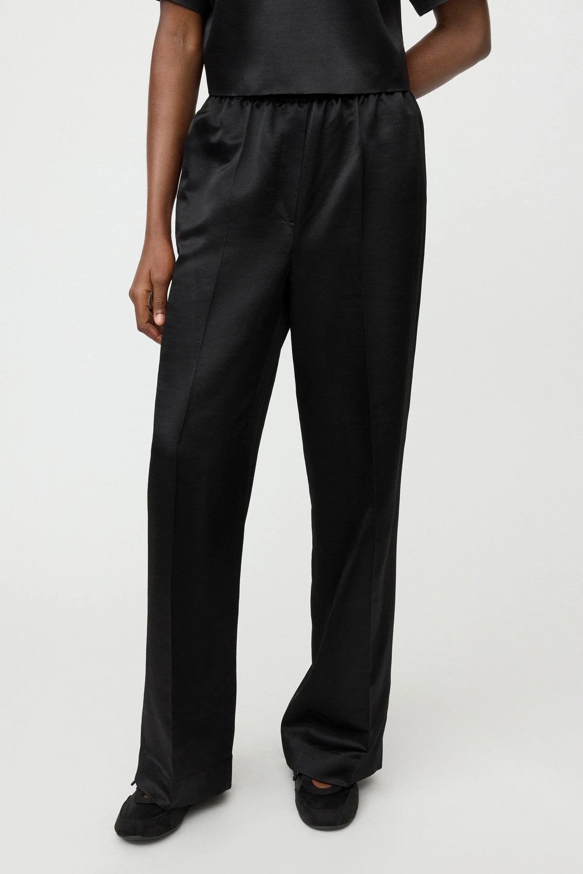 SOFT GOAT Silk Pants in Black