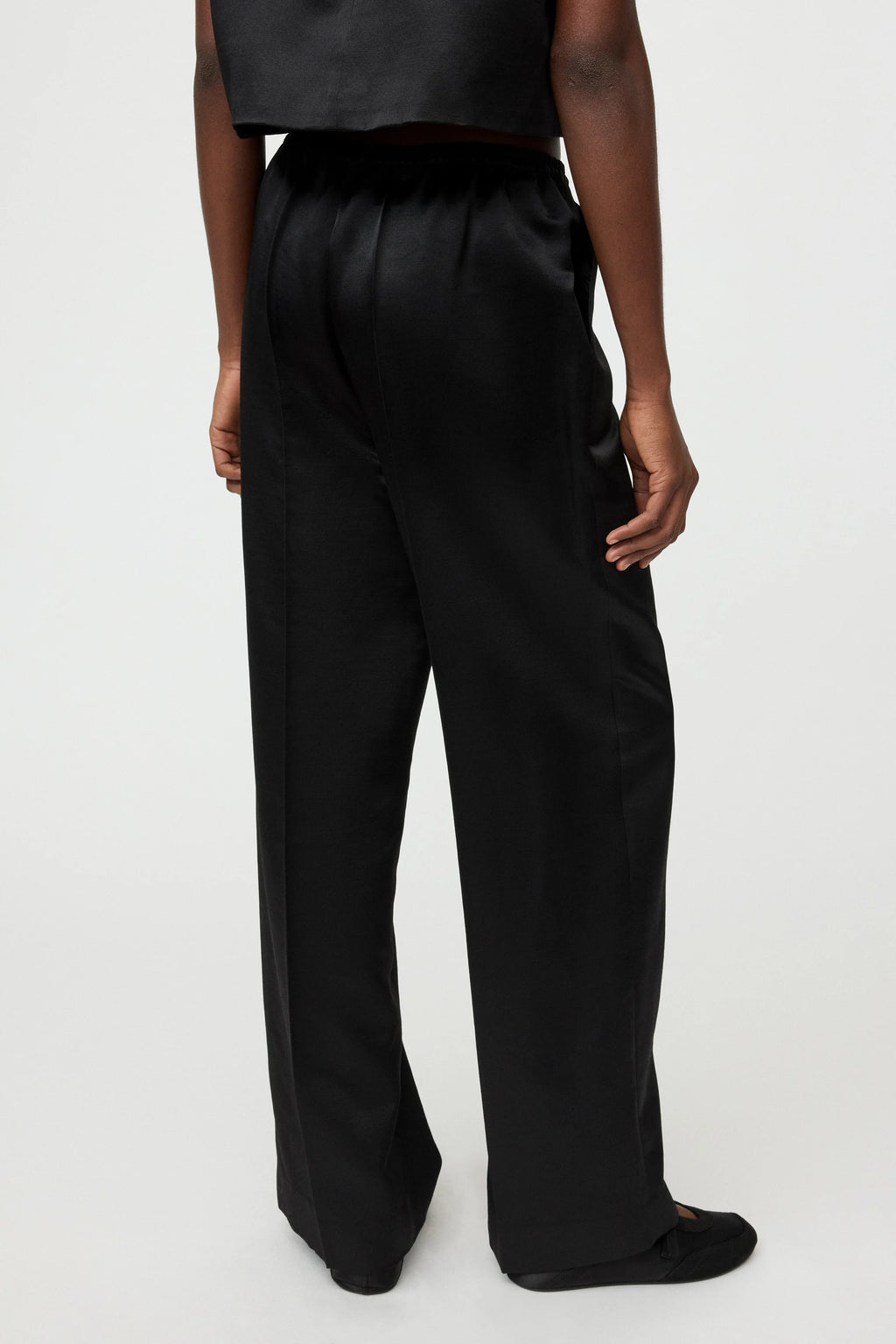 SOFT GOAT Silk Pants in Black