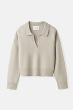 SOFT GOAT Relaxed Fit Polo Shirt in Chalk