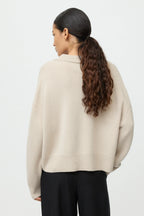 SOFT GOAT Relaxed Fit Polo Shirt in Chalk