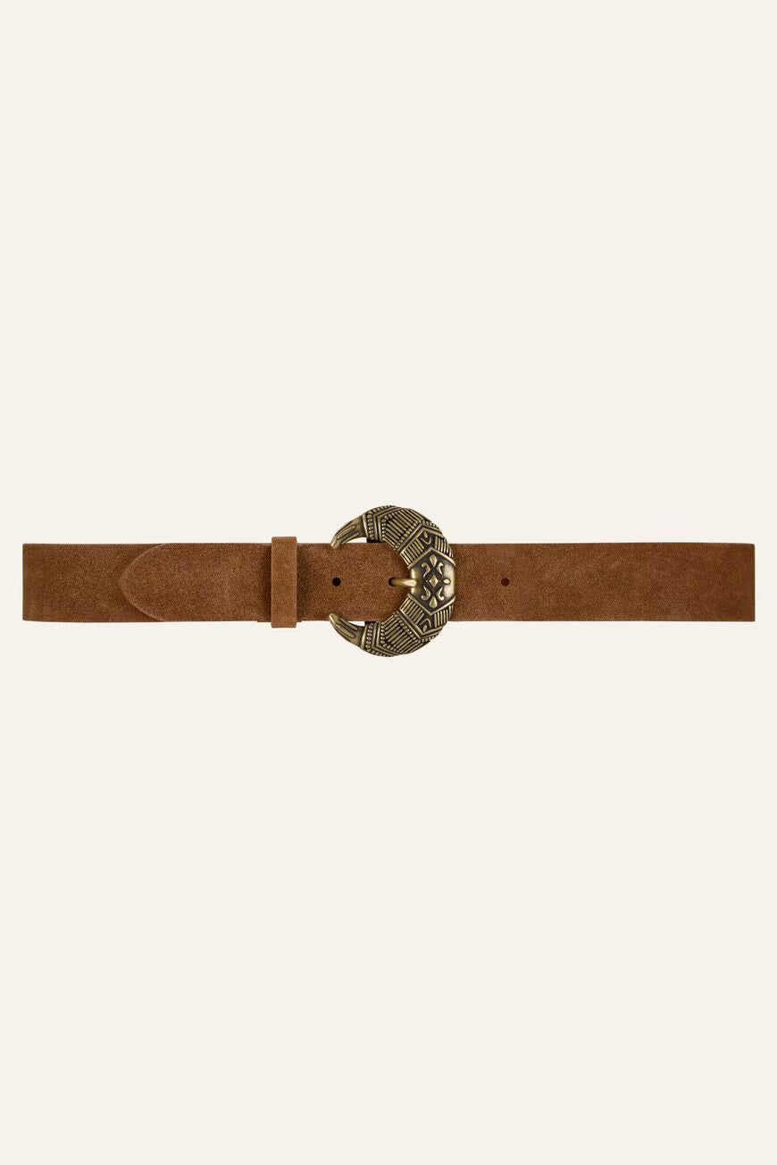 BA&SH Bandy Brown Suede Belt