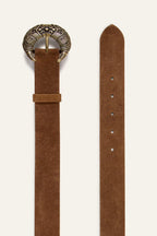BA&SH Bandy Brown Suede Belt