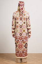 Soraya Cotton Lurex Duster in Ecru
