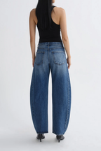 Luna High Rise Pieced Taper Jean in Logical
