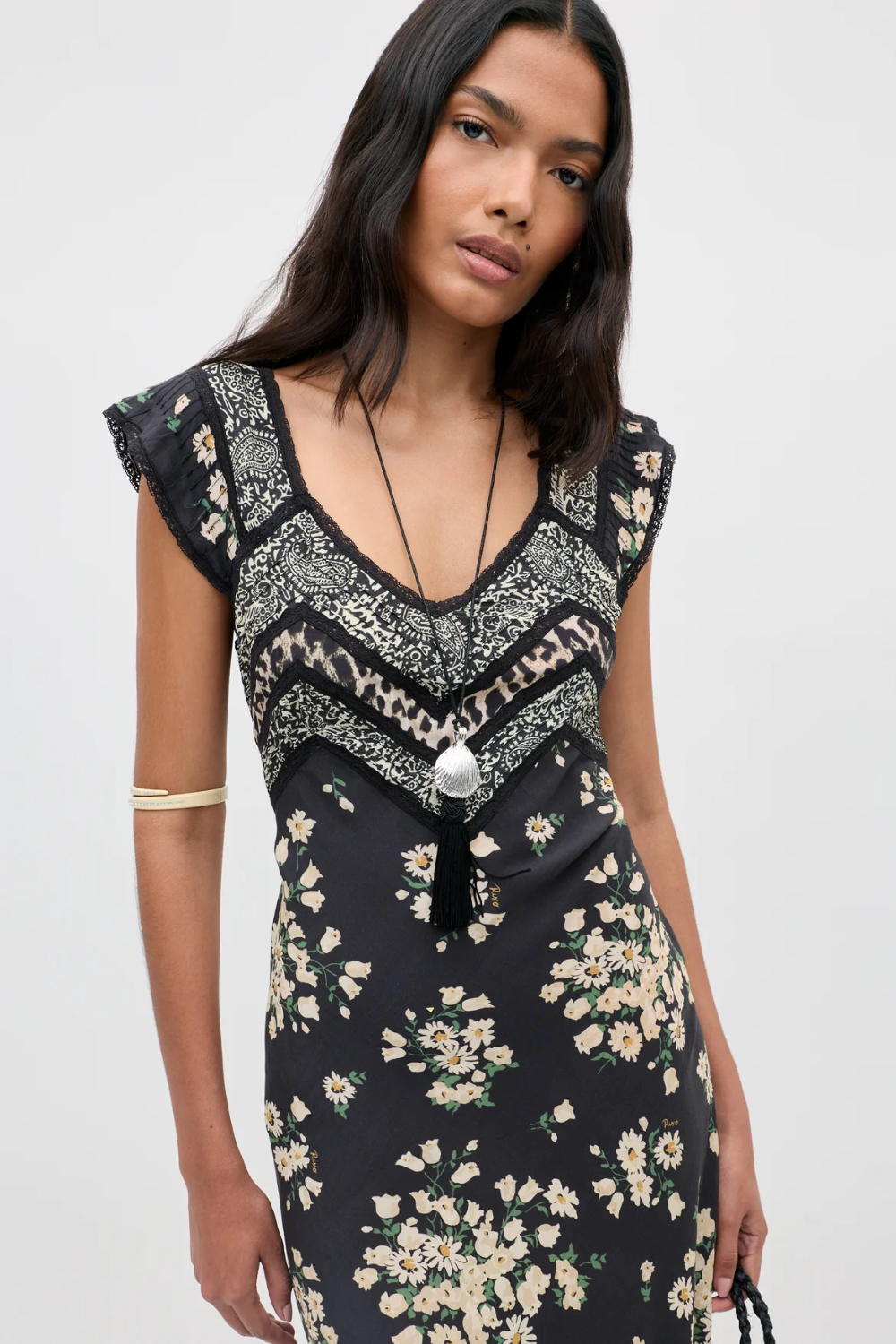 Bailee Dress in Amelia Gremlin Mix Black