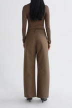 AGOLDE Low Curve Utility Trouser in Sateen Uniform Olive