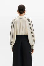 Malina Bea Contrast Edge Chiffon Blouse