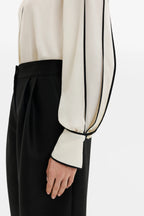 Malina Bea Contrast Edge Chiffon Blouse