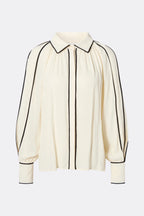 Malina Bea Contrast Edge Chiffon Blouse