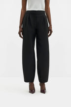 Malina Smilla Barrell Leg Wool-Silk Trousers