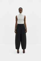 Malina Smilla Barrell Leg Wool-Silk Trousers
