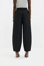 Malina Smilla Barrell Leg Wool-Silk Trousers