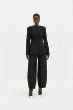 Malina Smilla Barrell Leg Wool-Silk Trousers