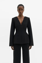 Malina Ninni Cut-Out Shoulder Hourglass Top