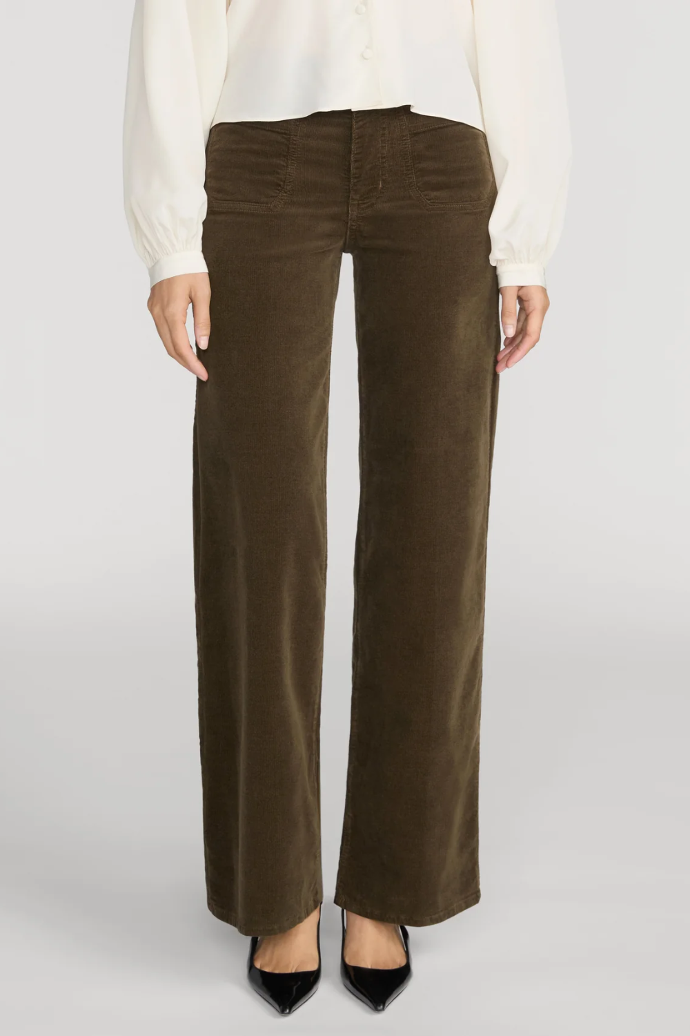 Le Slim Palazzo Modernist Pocket in Rich Military Corduroy