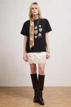 Leopard Face T-Shirt in Black