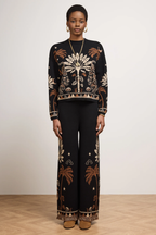Magic Leopard Cotton Jumper in Black