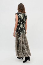 Coralie Dress in Amelia Gremlin Mix Black