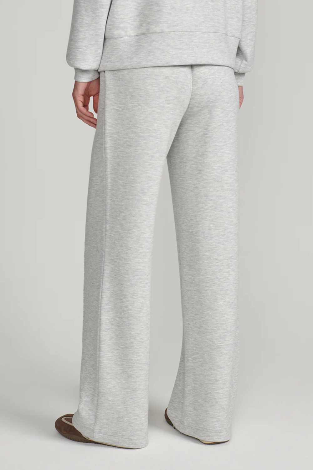 Varley The Wide Leg Pant 30 in Light Grey Marl