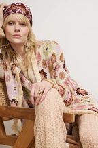 Soraya Cotton Lurex Duster in Ecru
