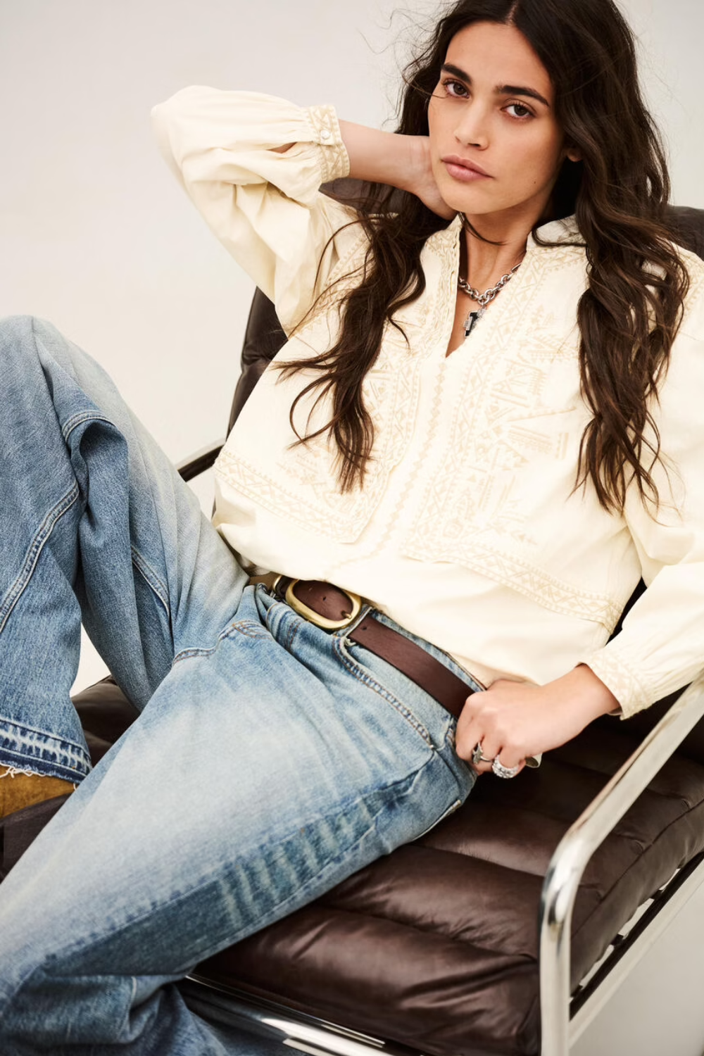 Laura Blouse in Ecru