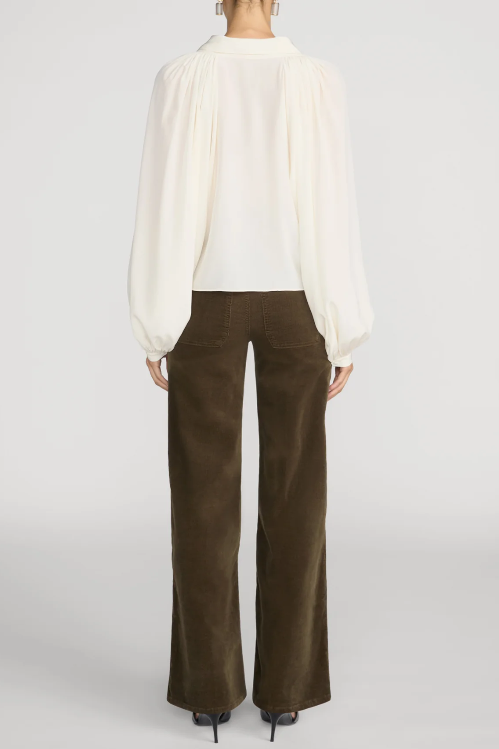Le Slim Palazzo Modernist Pocket in Rich Military Corduroy