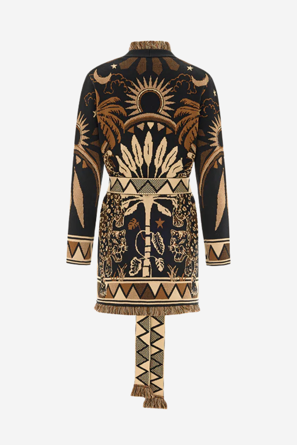 Magic Leopard Cotton Cardigan in Black