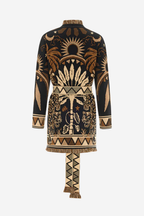 Magic Leopard Cotton Cardigan in Black