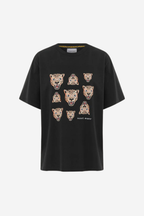 Leopard Face T-Shirt in Black