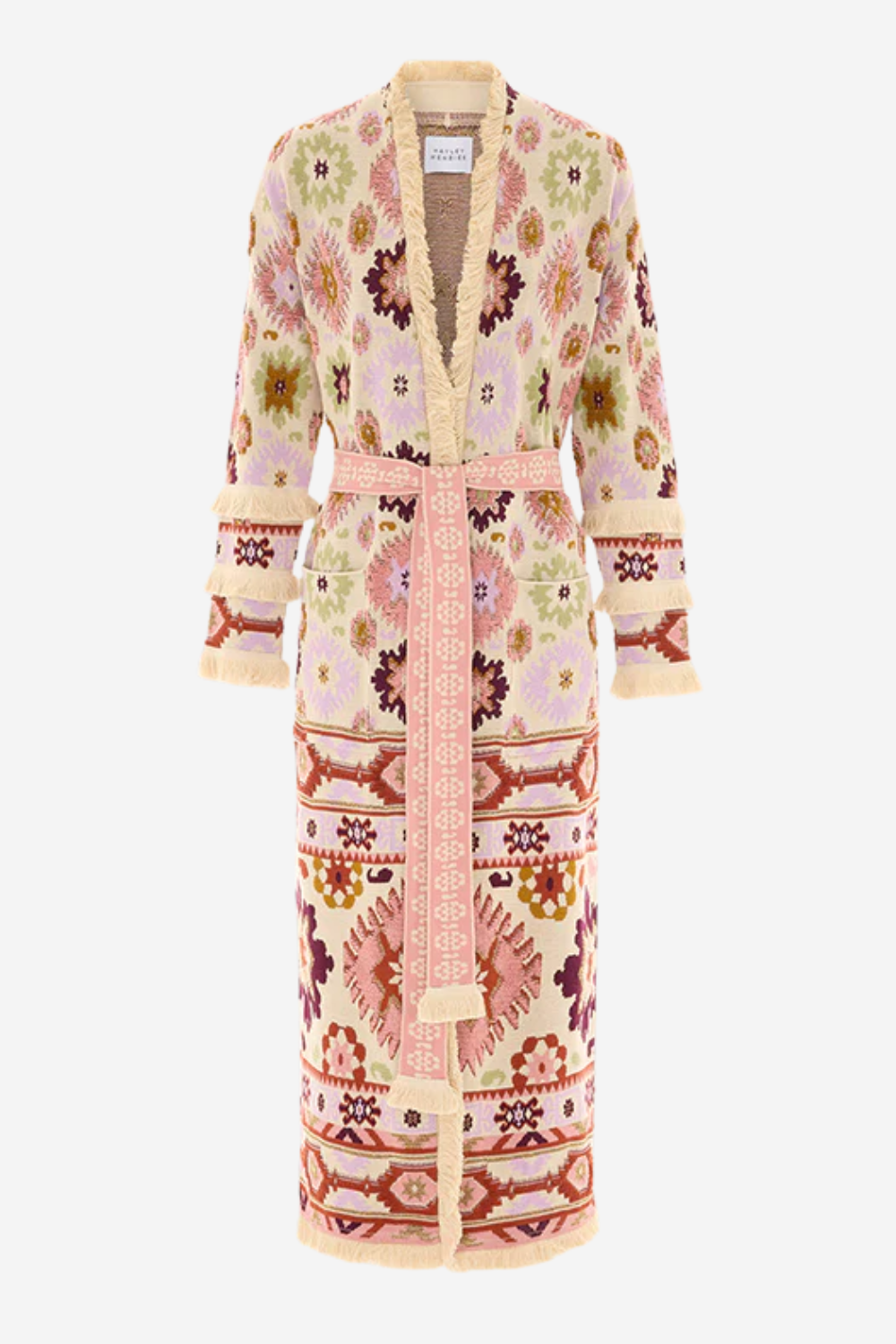 Soraya Cotton Lurex Duster in Ecru