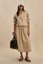Varley Petra Boxy Blouson Jacket in Nomad