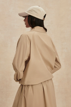 Varley Petra Boxy Blouson Jacket in Nomad