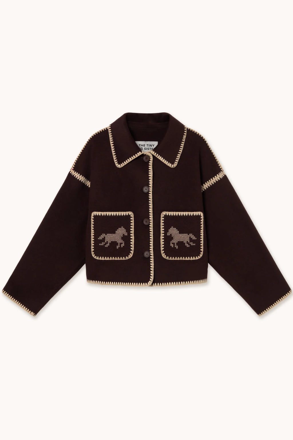 The Tiny Big Sister Short Horses Embroidered Coat