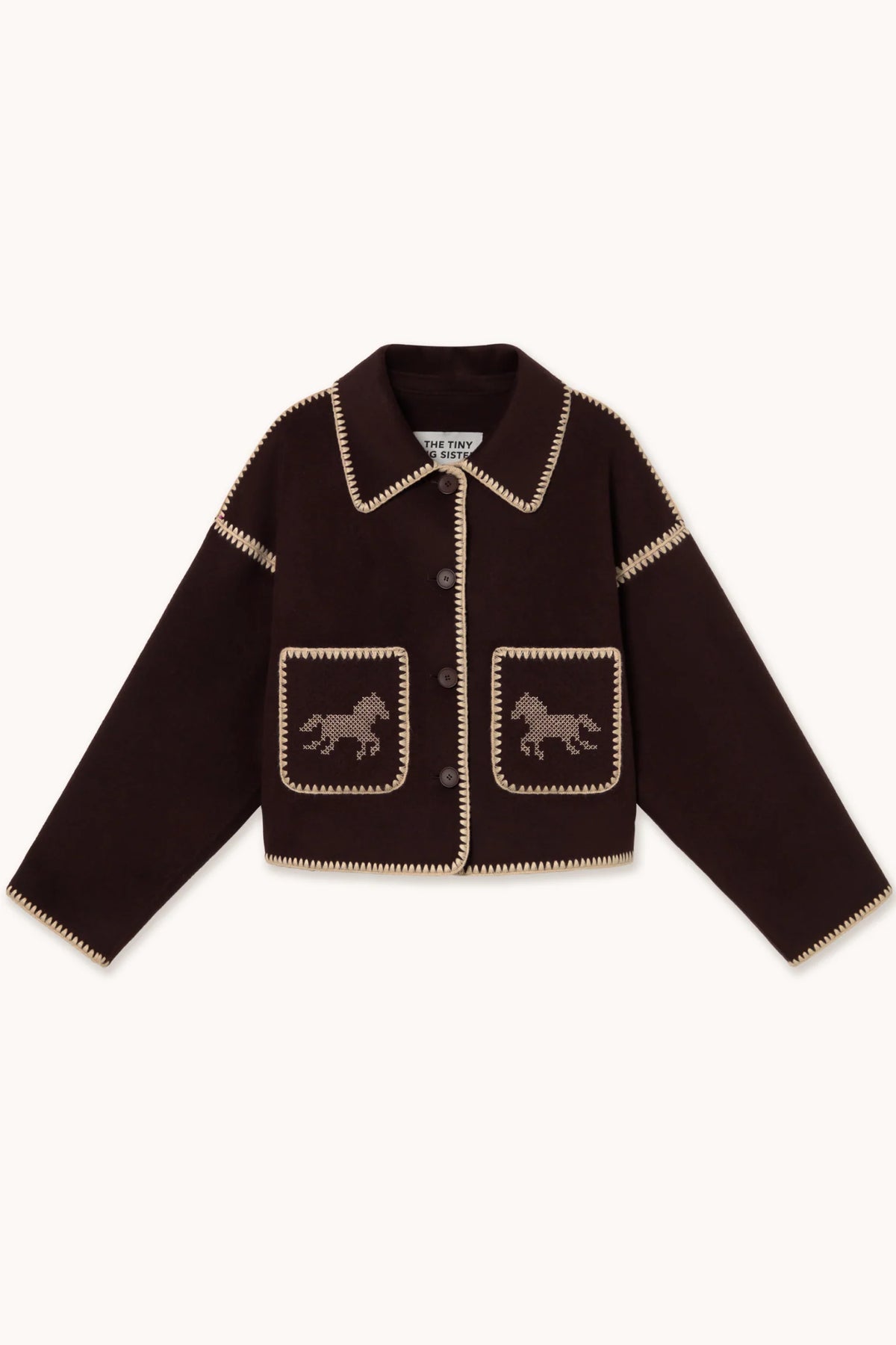 The Tiny Big Sister Short Horses Embroidered Coat