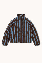The Tiny Big Sister Striped Short Jacket in Umber