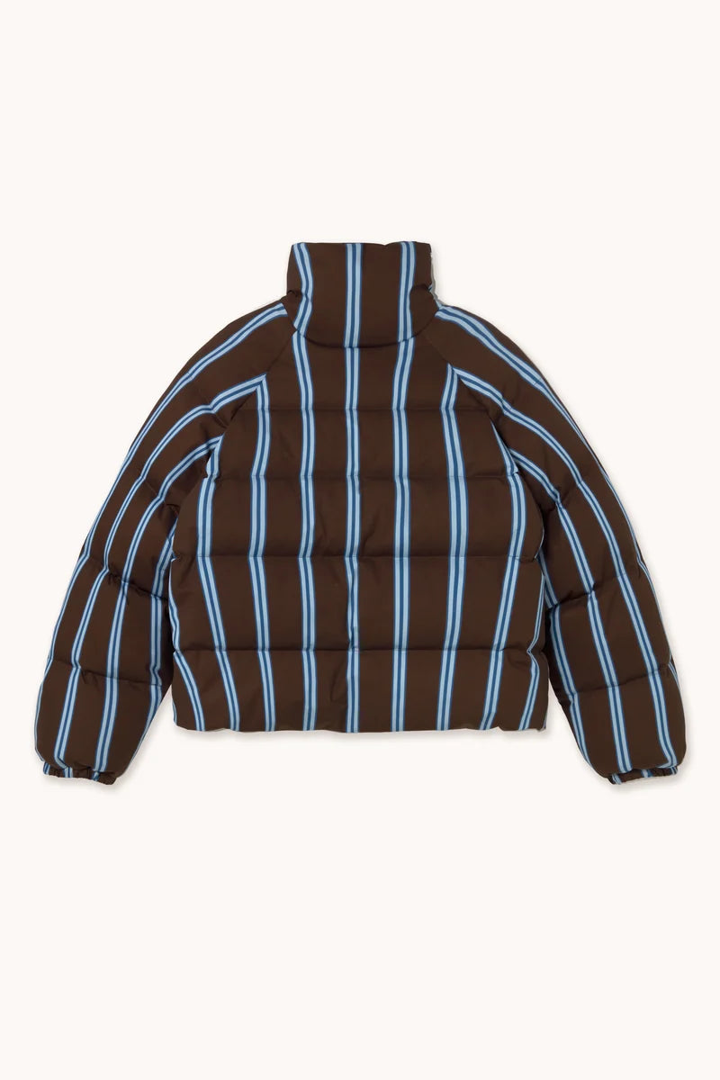 The Tiny Big Sister Striped Short Jacket in Umber