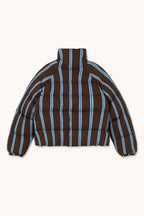 The Tiny Big Sister Striped Short Jacket in Umber