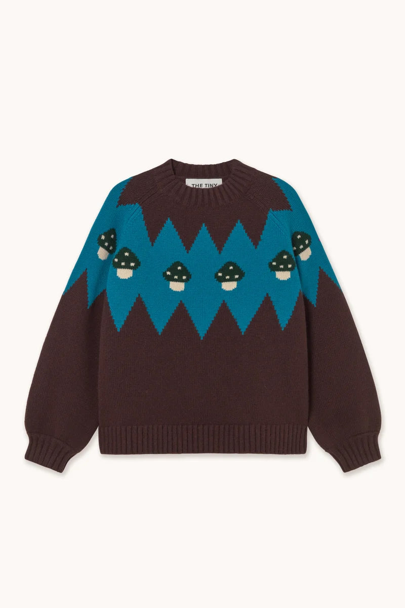 The Tiny Big Sister Mushroom Sweater in Umbra