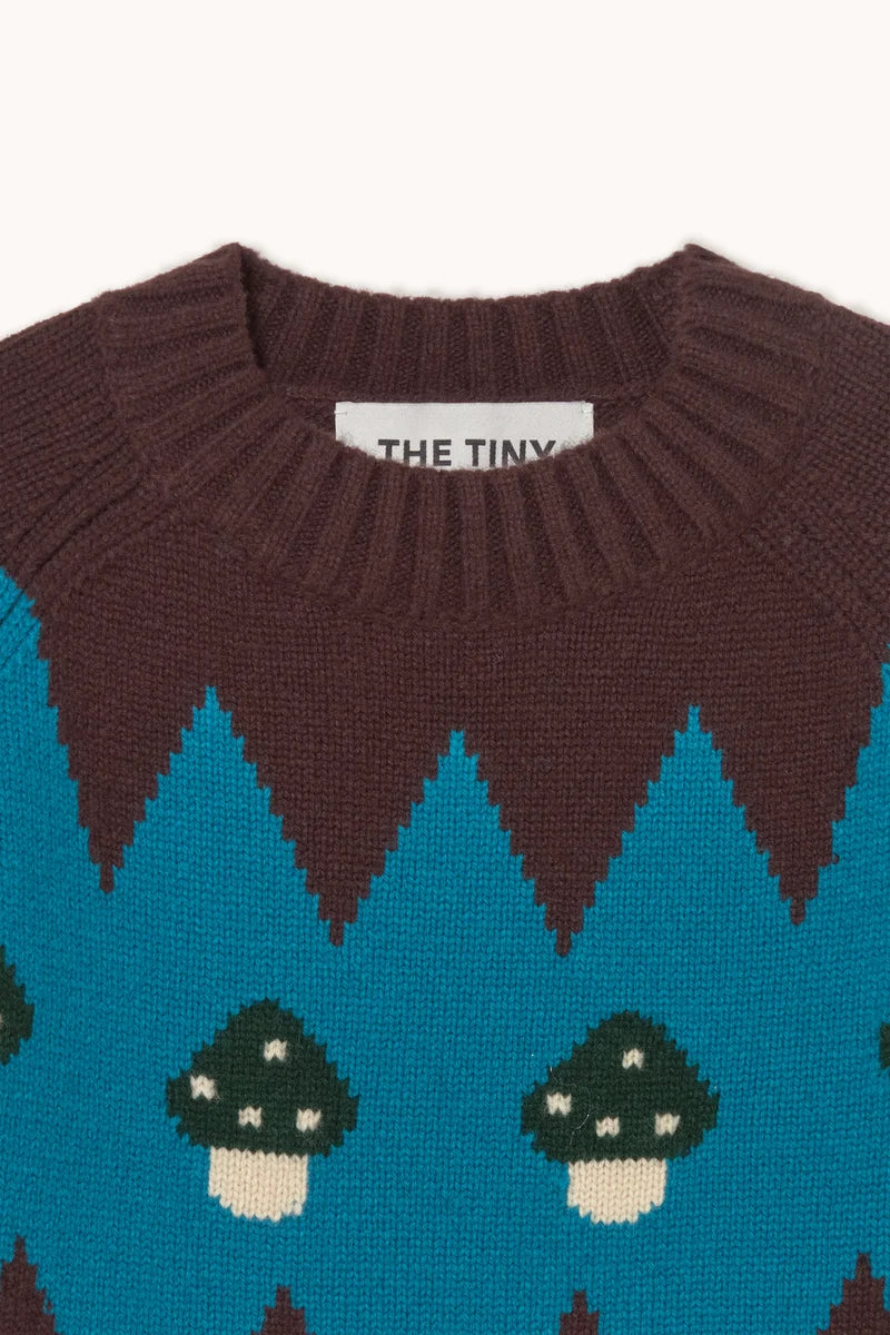 The Tiny Big Sister Mushroom Sweater in Umbra