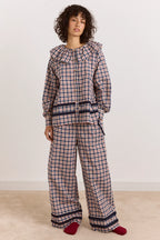 Damson Madder Aletta PJ Set in Cherry Navy Check