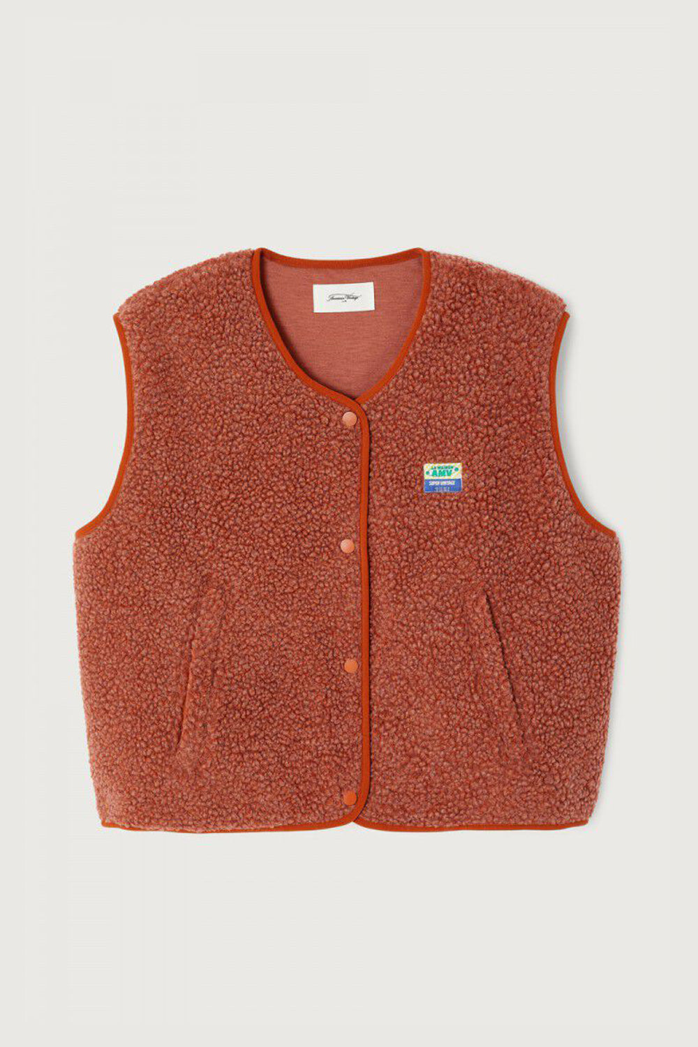 American Vintage Hoktown Gilet in Baked Clay