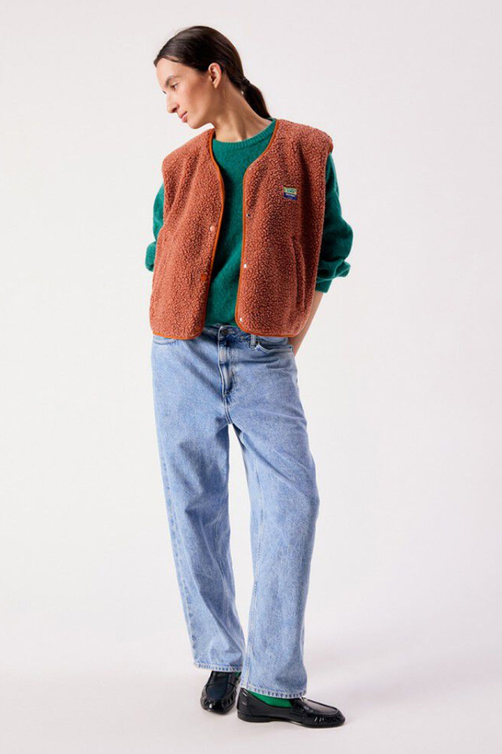 American Vintage Hoktown Gilet in Baked Clay