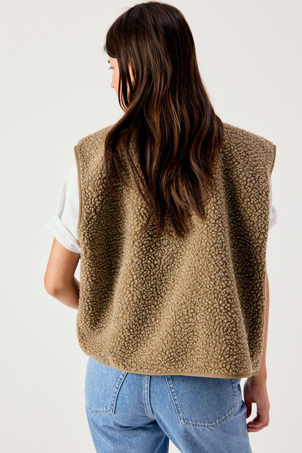 American Vintage Hoktown Gilet in Nutmeg Melange