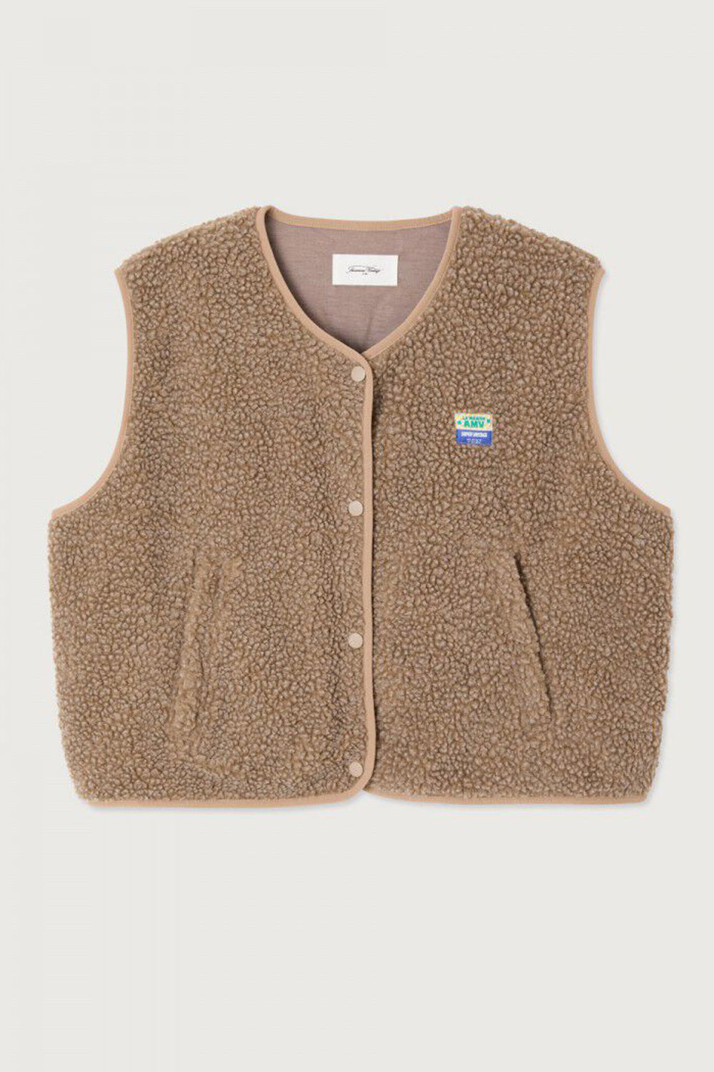 American Vintage Hoktown Gilet in Nutmeg Melange