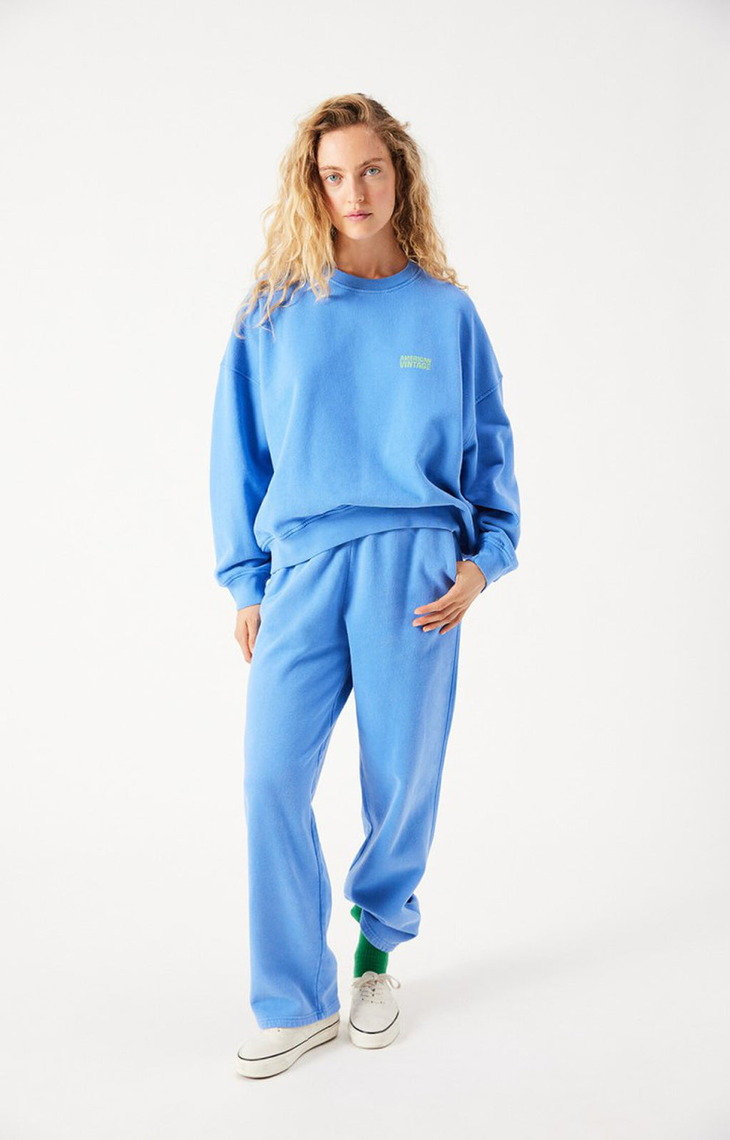 American Vintage Plizzy Joggers in Vintage Nautical