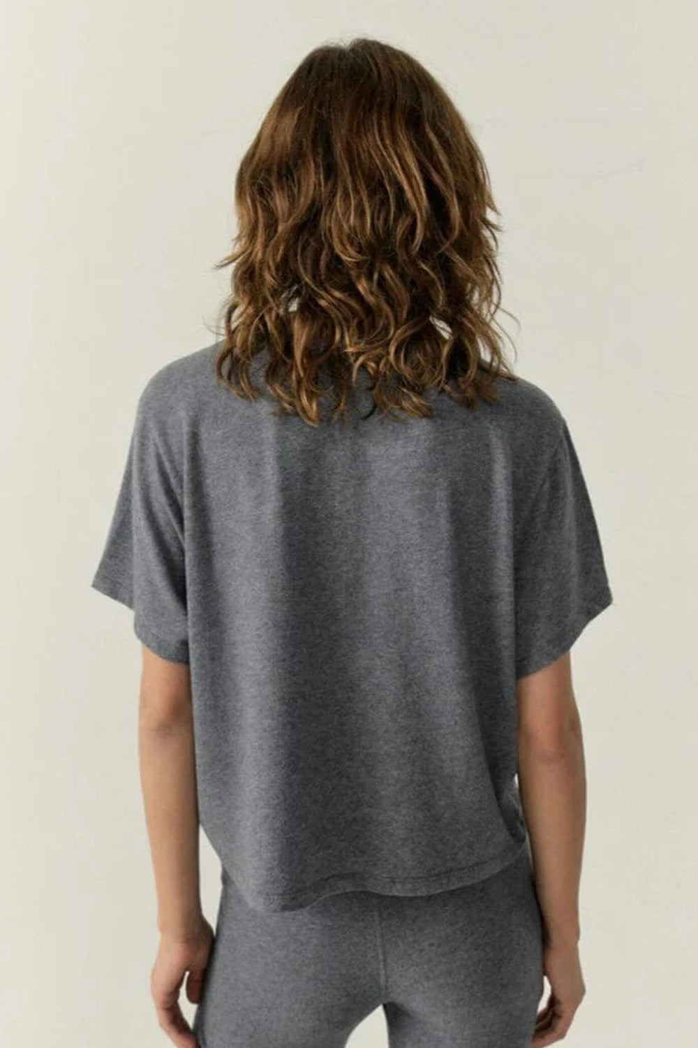 American Vintage Ypawood T Shirt in Charcoal Melange