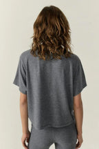 American Vintage Ypawood T Shirt in Charcoal Melange